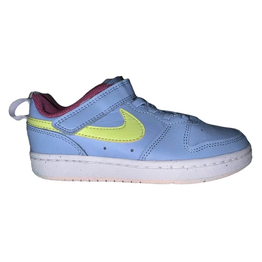 (339/8)Nike Court Borough Low Cobalt Bliss Lemon Twist Size 12 C